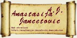 Anastasija Jančetović vizit kartica